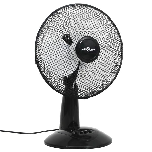 vidaXL Stolní ventilátor 3 rychlosti 30 cm 40 W černý