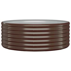 vidaXL Vyv&yacute;&scaron;en&yacute; z&aacute;hon pozinkovan&aacute; ocel 100x100x36 cm hněd&yacute;