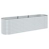vidaXL Vyv&yacute;&scaron;en&yacute; z&aacute;hon 320 x 80 x 81 cm pozinkovan&aacute; ocel stř&iacute;brn&yacute;