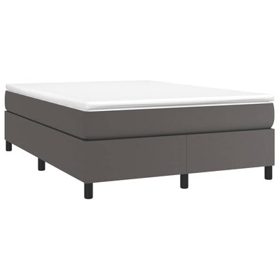 vidaXL Box spring postel šedá 140 x 200 cm umělá kůže