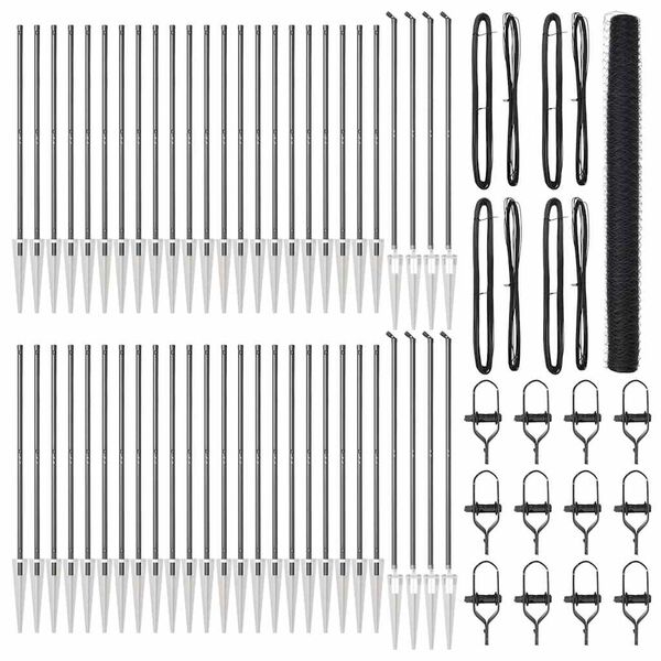 vidaXL Plotov&yacute; sloupek. &Scaron;ed&aacute; 100 x 1,5 m (s&iacute;ť 36 mm) Ocel a PVC