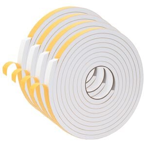 vidaXL Samolepic&iacute; pěnov&aacute; p&aacute;ska 4 ks B&iacute;l&aacute; 20mm x 5m Pěna CR