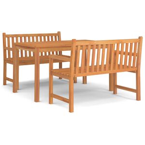 vidaXL 3d&iacute;ln&yacute; zahradn&iacute; j&iacute;deln&iacute; set masivn&iacute; teakov&eacute; dřevo