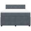 vidaXL Box spring postel s matrac&iacute; tmavě &scaron;ed&aacute; 140x200 cm samet