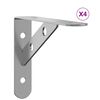 vidaXL Policov&eacute; drž&aacute;ky 4 ks 15 x 2,5 x 11,5 cm stř&iacute;brn&eacute; nerezov&aacute; ocel