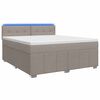 vidaXL Postel boxspring s matrac&iacute; s čelo Taupe 140 x 190 cm Textil