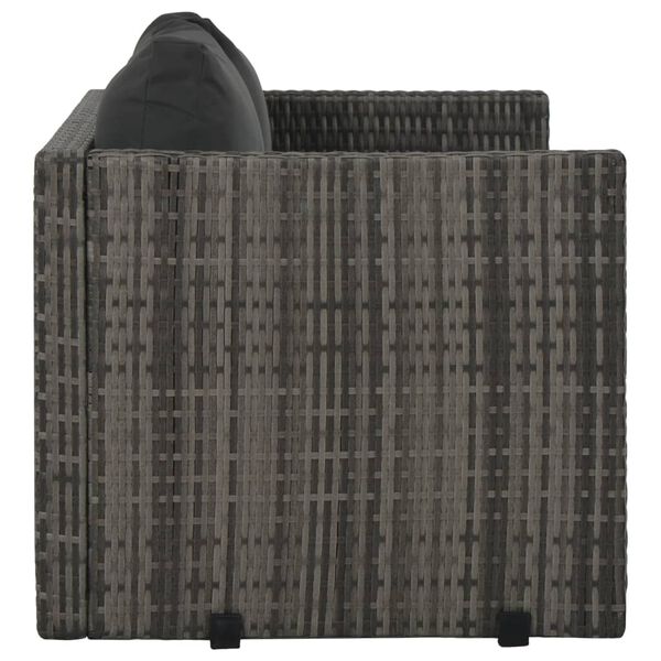 vidaXL 3d&iacute;ln&yacute; zahradn&iacute; j&iacute;deln&iacute; set s podu&scaron;kami &scaron;ed&yacute; polyratanov&yacute;