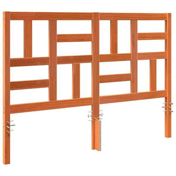 vidaXL Čeln&iacute; deska postele s čelo Voskově hněd&aacute; 145,5 x 4 x 104 cm