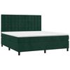 vidaXL Box spring postel s matrac&iacute; tmavě zelen&aacute; 180x200 cm samet