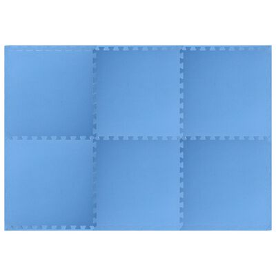 vidaXL Podložky na zem 6 ks 2,16 m² EVA pěna modré