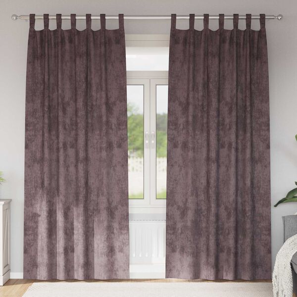 vidaXL Sametov&eacute; z&aacute;věsy se z&aacute;clonami 2 pcs Hněd&aacute; 225 x 140 cm samet