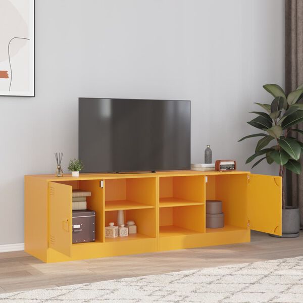vidaXL TV skř&iacute;ňky 2 ks hořčicově žlut&eacute; 67 x 39 x 44 cm ocel