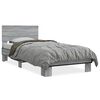 vidaXL R&aacute;m postele &scaron;ed&yacute; sonoma 75 x 190 cm kompozitn&iacute; dřevo a kov
