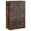 vidaXL Highboard s dv&iacute;řky kouřov&yacute; dub 68x37x109 cm kompozitn&iacute; dřevo