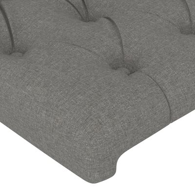 vidaXL Čelo postele 4 ks tmavě šedé 100x7x78/88 cm textil