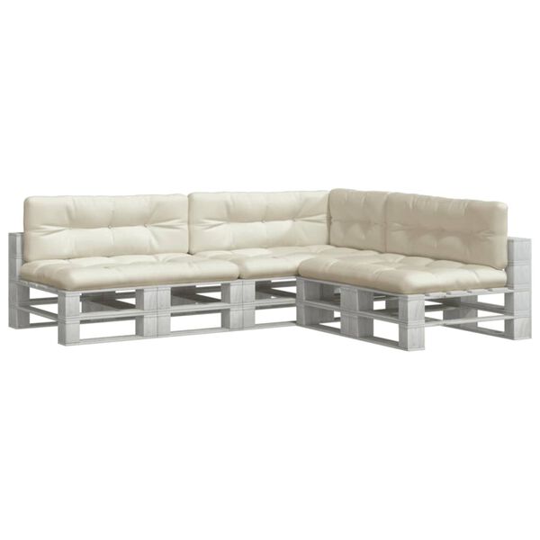 vidaXL Podu&scaron;ky na palety 7 ks kr&eacute;mov&eacute; textil