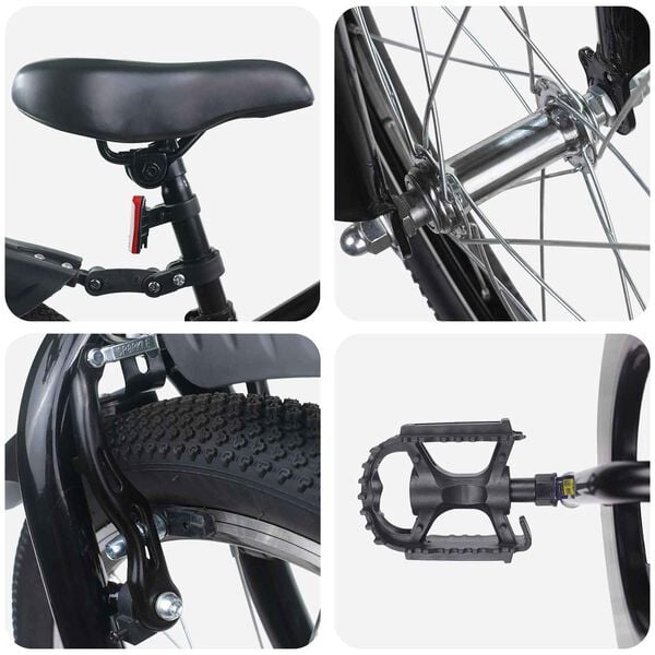 vidaXL Dětsk&eacute; Kolo 20 palců pro děti ve věku 6-11 let Čern&aacute;