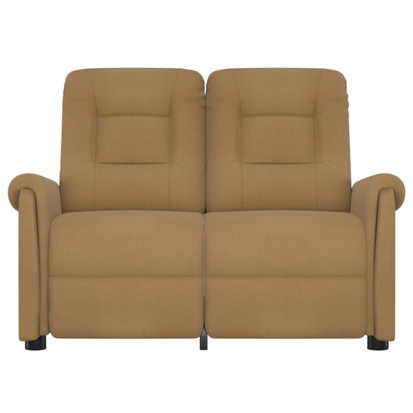 vidaXL 2místné masážní polohovací křeslo taupe látka z mikrovlákna