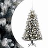 vidaXL Uměl&yacute; kloubov&yacute; v&aacute;nočn&iacute; stromeček s baňkami 120 cm 150 LED