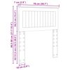 vidaXL Čelo postele &Scaron;ed&aacute; Sonoma 75 cm Kompozitn&iacute; dřevo