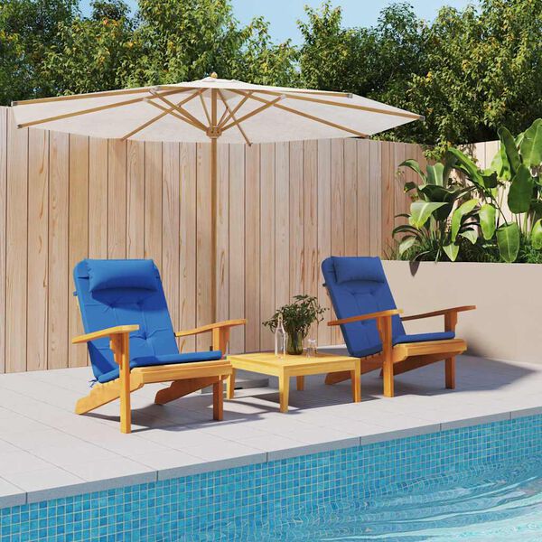 vidaXL Polštáře na židle 2 pcs Modrá 58 x 77 x 4,5 cm Oxford látka