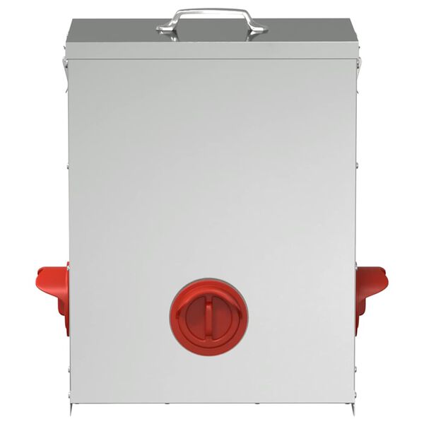 vidaXL Krm&iacute;tko pro slepice Stř&iacute;brn&aacute; 32,5 x 20,5 x 43 cm