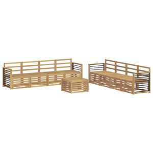 vidaXL Sedac&iacute; soupravy 9 pcs B&iacute;l&aacute; Polyester