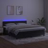 vidaXL Box spring postel s matrac&iacute; a LED čern&aacute; 160x200 cm samet