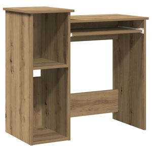 vidaXL Psac&iacute; stůl s policemi dub artisan 84x40x78 cm kompozitn&iacute; dřevo