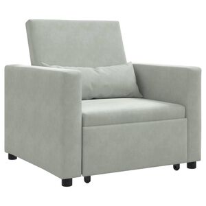 vidaXL Rozkl&aacute;dac&iacute; pohovka - jednolůžkov&aacute; Světle &scaron;ed&aacute; 90 x 165 x 87 cm