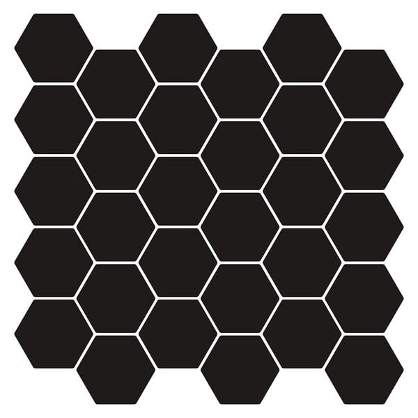 vidaXL Hexagon&aacute;ln&iacute; dlaždice 20 pcs Čern&aacute; 30 x 30 cm Polyuretan a PET