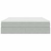 vidaXL Postel s &uacute;ložn&yacute;m prostorem a matrac&iacute; Světle &scaron;ed&aacute; 160 x 200 cm