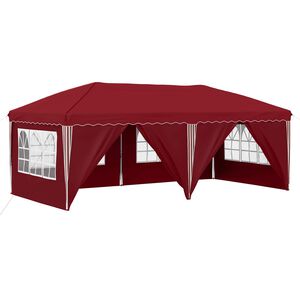 vidaXL P&aacute;rty stan s v&yacute;suvn&yacute;m st&aacute;nkem 575 x 288 x 245 cm V&iacute;nov&aacute;