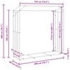 vidaXL Stojan na palivov&eacute; dřevo s krytem proti de&scaron;ti 200x60x200 cm