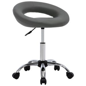 vidaXL Otočn&aacute; j&iacute;deln&iacute; židle &scaron;ed&aacute; uměl&aacute; kůže
