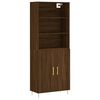 vidaXL Skř&iacute;ň highboard hněd&yacute; dub 69,5 x 34 x 180 cm kompozitn&iacute; dřevo
