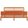 vidaXL R&aacute;m postele s čelo 2 pcs Voskově hněd&aacute; Masivn&iacute; borovicov&eacute; dřevo