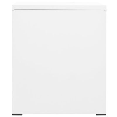 vidaXL Kancelářská skříň bílá 46 x 62 x 72,5 cm ocel