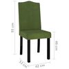 vidaXL J&iacute;deln&iacute; židle 2 ks tmavě zelen&eacute; samet