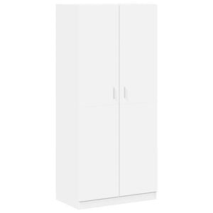 vidaXL &Scaron;atn&iacute; skř&iacute;ň b&iacute;l&aacute; 90 x 52 x 200 cm kompozitn&iacute; dřevo