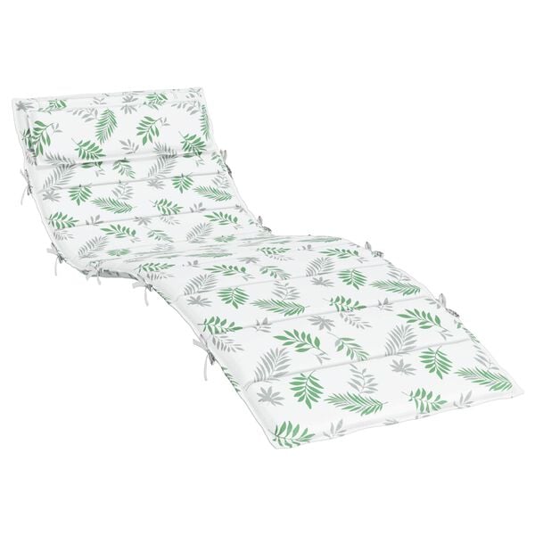 vidaXL Pol&scaron;t&aacute;ř na slunečn&iacute; leh&aacute;tko B&iacute;lo-zelen&aacute; 178 x 60 x 4 cm