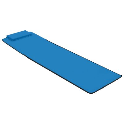vidaXL Skládací plážové podložky 2 ks ocel a látka modré