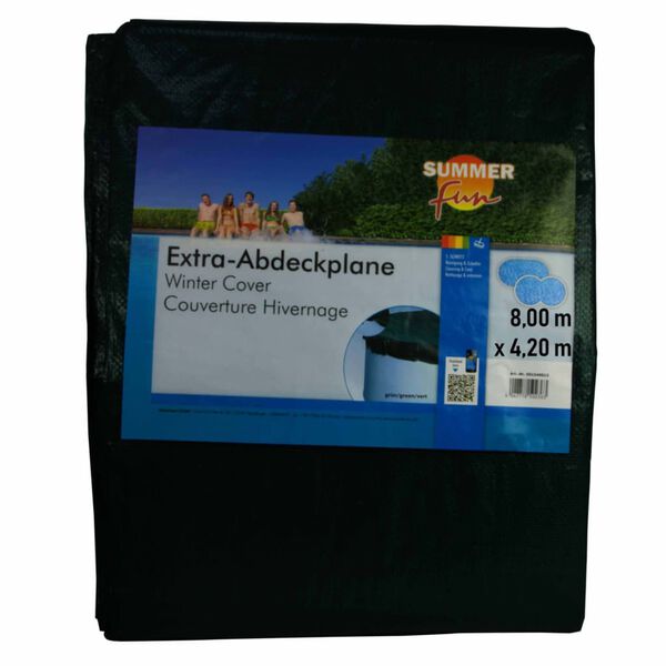 Summer Fun Zimn&iacute; plachta na baz&eacute;n ov&aacute;ln&aacute; 800 cm PVC zelen&aacute;