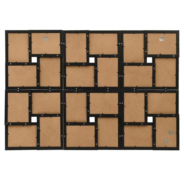 vidaXL Kolážový fotorámeček na 24 obrázků (10 x 15 cm) černý MDF