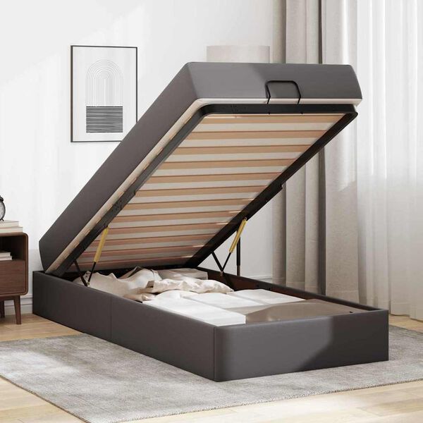 vidaXL R&aacute;m postele s matrac&iacute; s matrac&iacute; 2 pcs &Scaron;ed&aacute; PVC