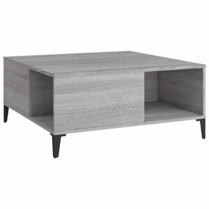 vidaXL Konferenčn&iacute; stolek &scaron;ed&yacute; sonoma 80x80x36,5 cm kompozitn&iacute; dřevo