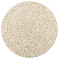 vidaXL Ručně vyráběný koberec juta bílý a přírodní 90 cm