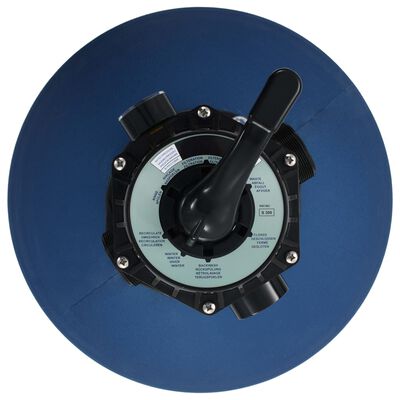 vidaXL Bazénová písková filtrace se 6polohovým ventilem modrá 660 mm