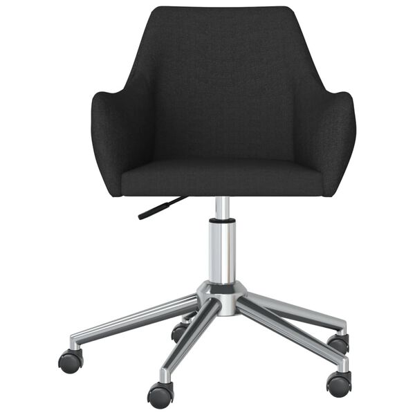 vidaXL Otočn&eacute; j&iacute;deln&iacute; židle 6 ks čern&eacute; textil