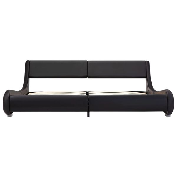 vidaXL Rám postele černý umělá kůže 180 x 200 cm